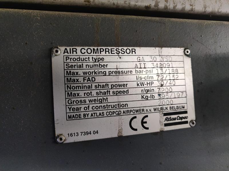 ATLAS COPCO GA 30 VSD