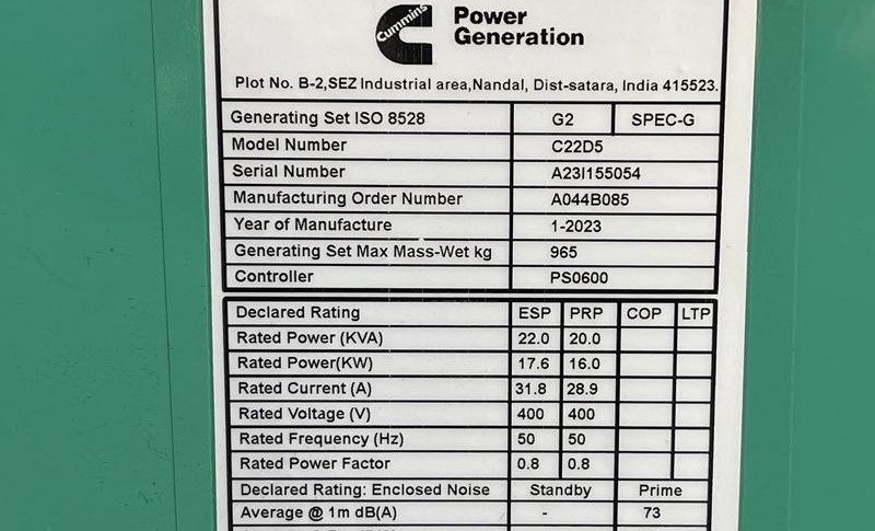 CUMMINS C 22 D 5