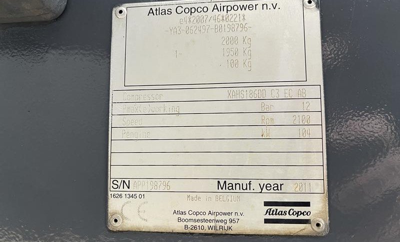 ATLAS COPCO XAHS 186