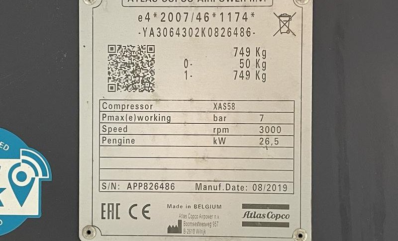ATLAS COPCO XAS 58