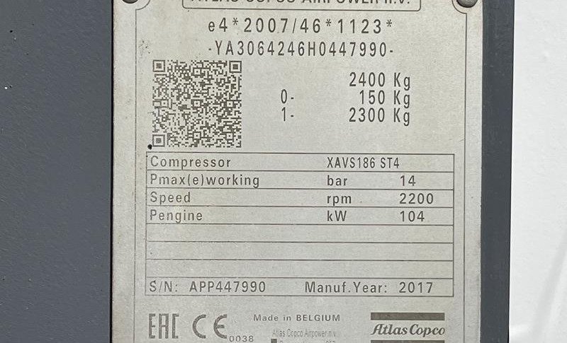ATLAS COPCO XAVS 186