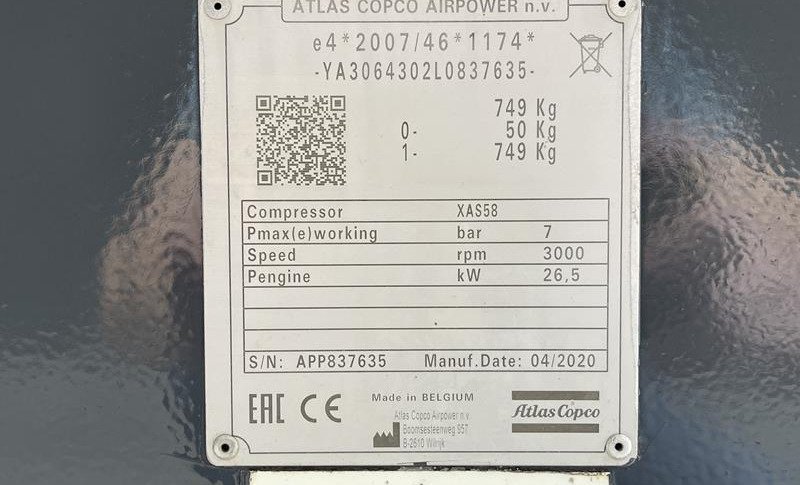ATLAS COPCO XAS 58