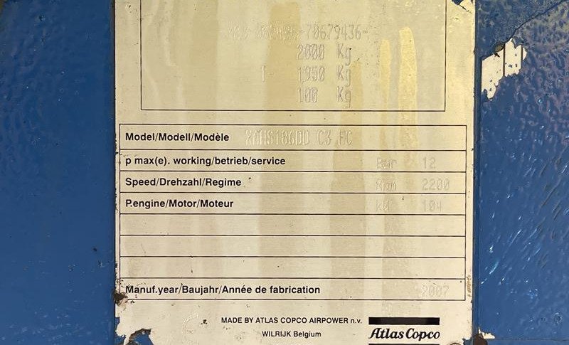ATLAS COPCO XAHS 186