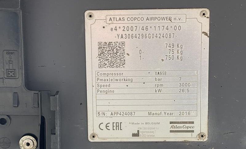 ATLAS COPCO XAS 58