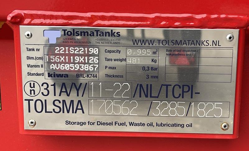 TOLSMA TANK 995L