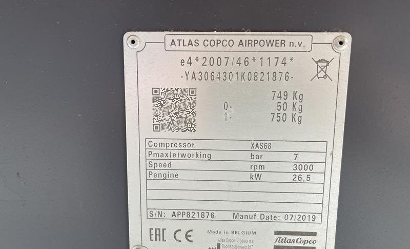 ATLAS COPCO XAS 68 W.B. DIN EYE PP8