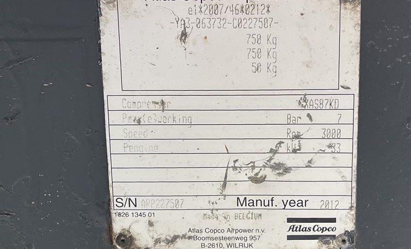 ATLAS COPCO XAS 87