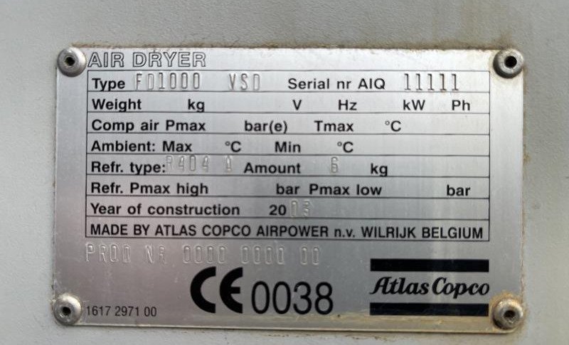ATLAS COPCO FD 1000 VSD