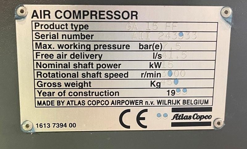 ATLAS COPCO GA 15  FF