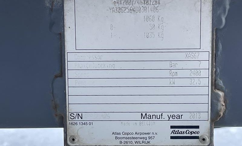 ATLAS COPCO XAS 67