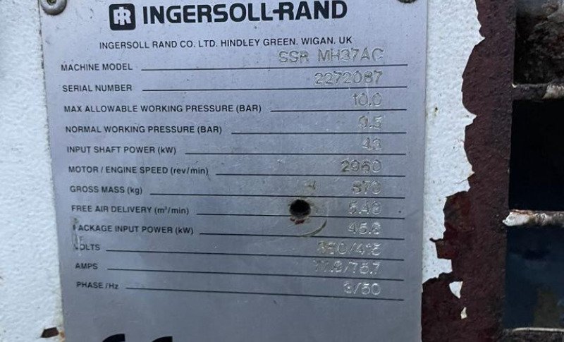INGERSOLL RAND SSR MH 37 AC