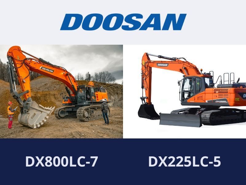 Doosan_Develon Infracore DX800LC-7 and DX225LC-5 Excavators
